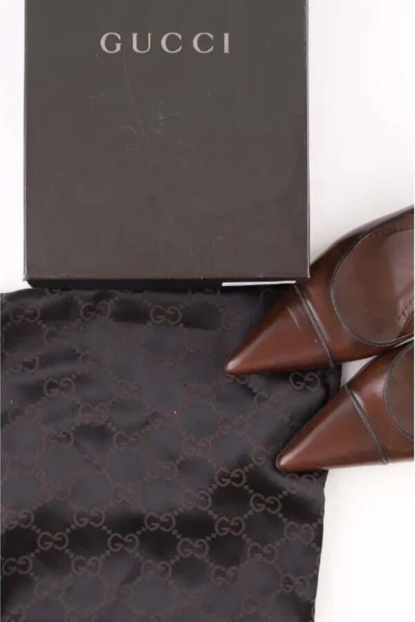 Gucci Vintage Pre-owned Leather heels Brown Dames