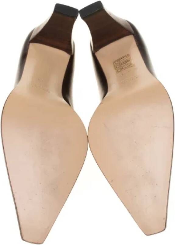 Gucci Vintage Pre-owned Leather heels Brown Unisex