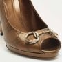 Gucci Vintage Pre-owned Leather heels Gray Dames - Thumbnail 7