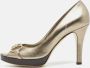 Gucci Vintage Pre-owned Leather heels Gray Dames - Thumbnail 2