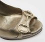 Gucci Vintage Pre-owned Leather heels Gray Dames - Thumbnail 8