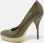 Gucci Vintage Pre-owned Leather heels Green Dames - Thumbnail 2