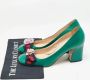 Gucci Vintage Pre-owned Leather heels Green Dames - Thumbnail 9