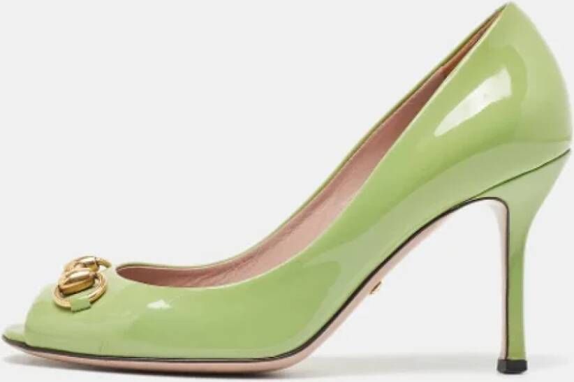 Gucci Vintage Pre-owned Leather heels Green Dames