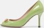 Gucci Vintage Pre-owned Leather heels Green Dames - Thumbnail 2