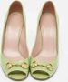 Gucci Vintage Pre-owned Leather heels Green Dames - Thumbnail 3