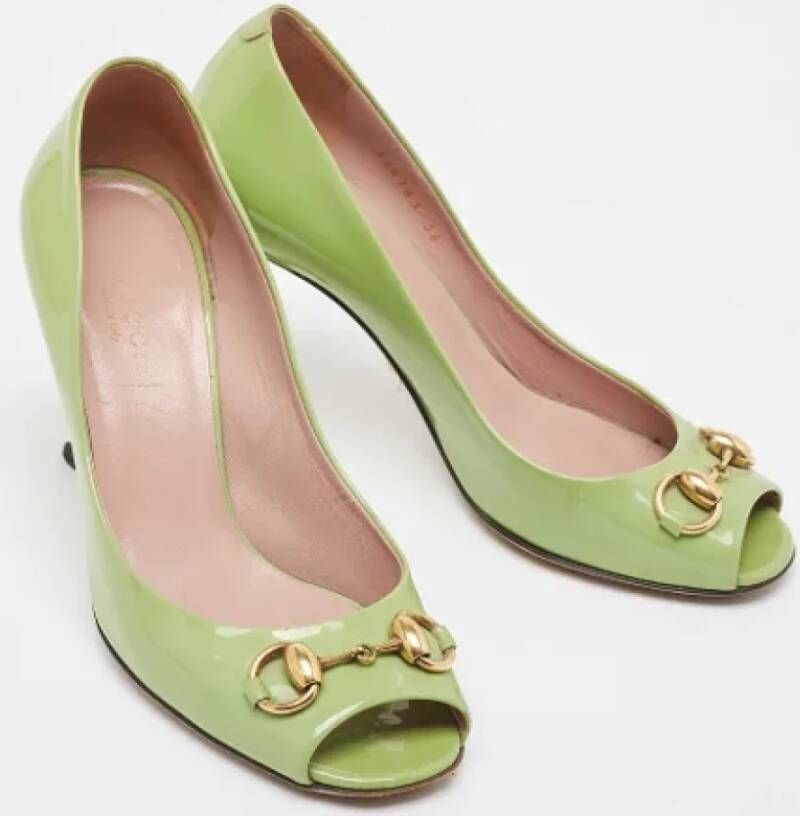Gucci Vintage Pre-owned Leather heels Green Dames