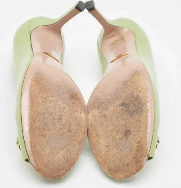 Gucci Vintage Pre-owned Leather heels Green Dames