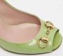 Gucci Vintage Pre-owned Leather heels Green Dames - Thumbnail 8
