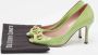 Gucci Vintage Pre-owned Leather heels Green Dames - Thumbnail 9