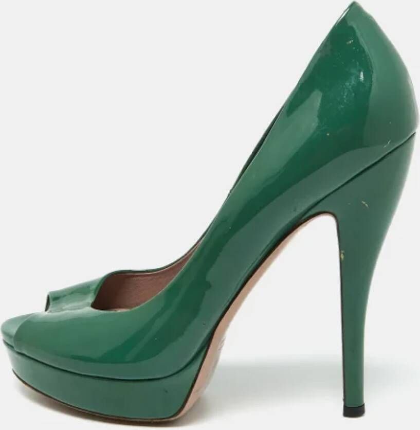 Gucci Vintage Pre-owned Leather heels Green Dames