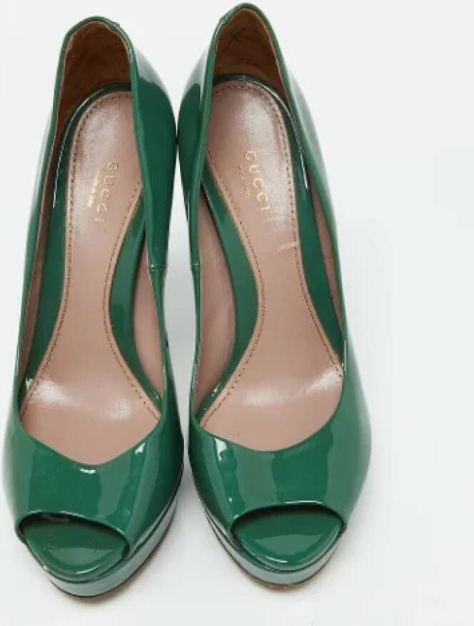 Gucci Vintage Pre-owned Leather heels Green Dames