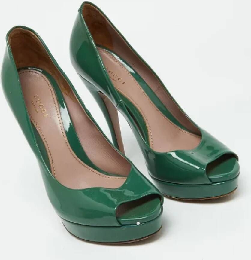 Gucci Vintage Pre-owned Leather heels Green Dames