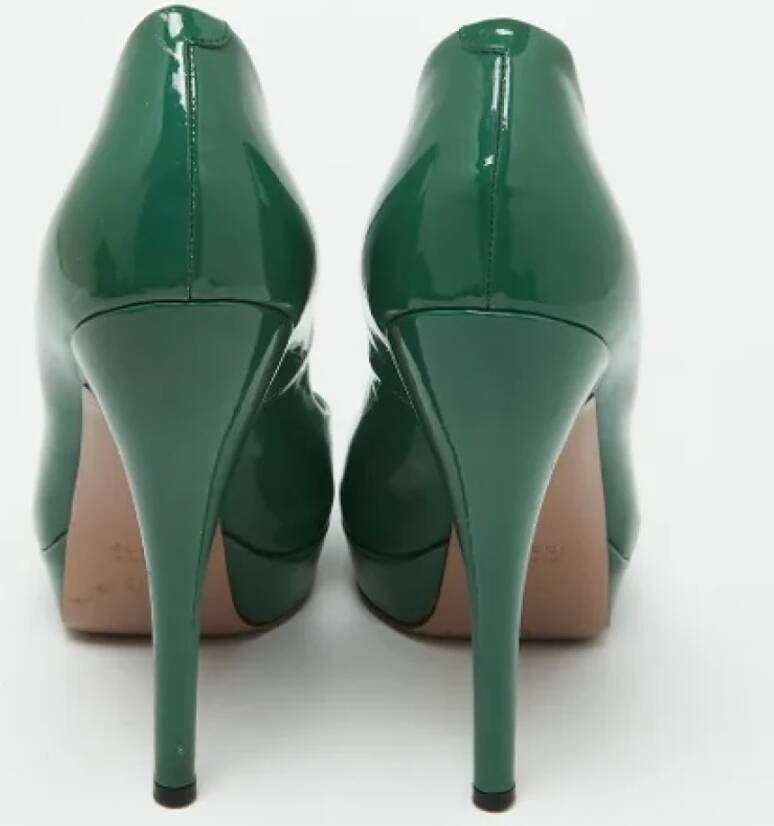Gucci Vintage Pre-owned Leather heels Green Dames
