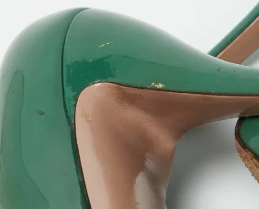 Gucci Vintage Pre-owned Leather heels Green Dames