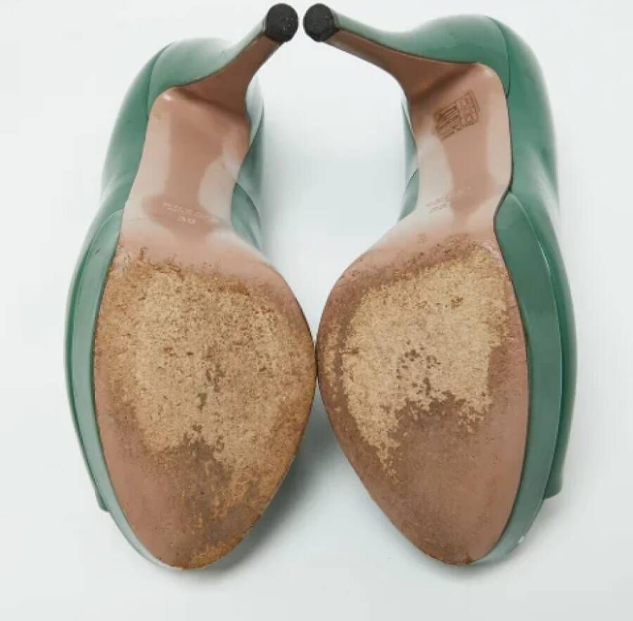 Gucci Vintage Pre-owned Leather heels Green Dames