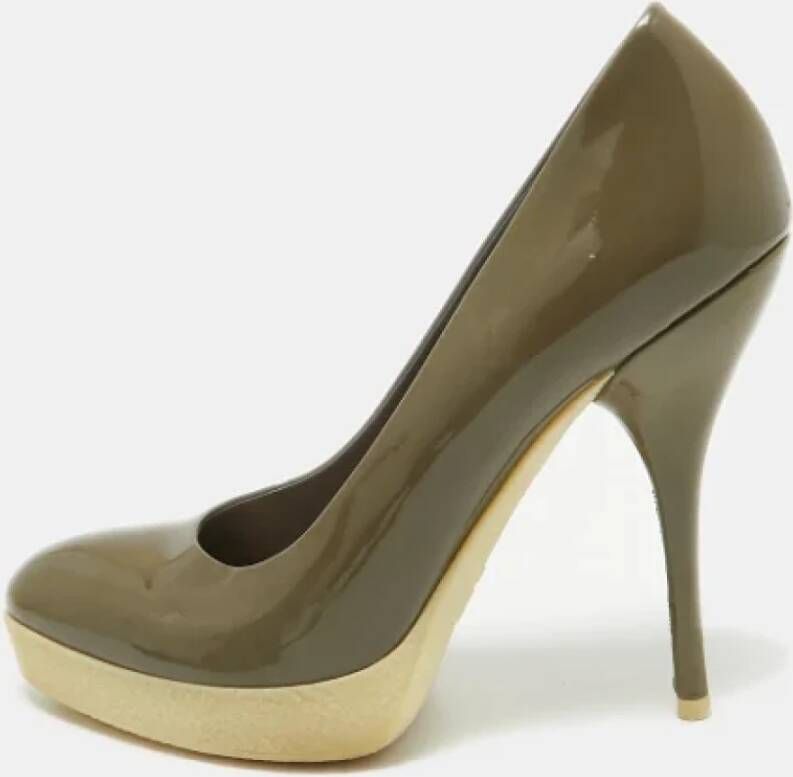 Gucci Vintage Pre-owned Leather heels Green Dames