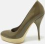 Gucci Vintage Pre-owned Leather heels Green Dames - Thumbnail 2