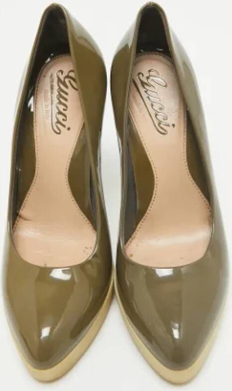 Gucci Vintage Pre-owned Leather heels Green Dames