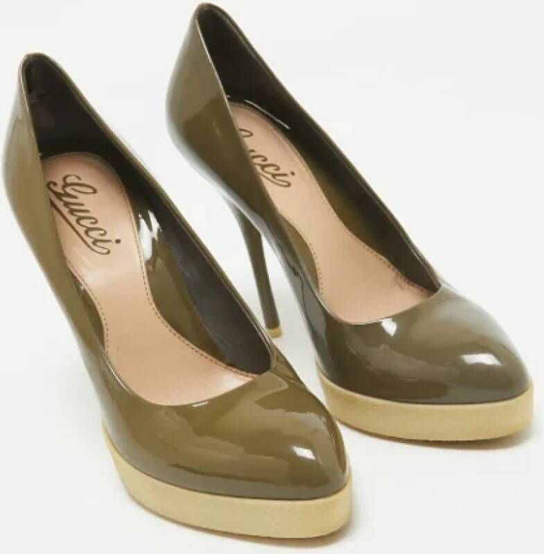 Gucci Vintage Pre-owned Leather heels Green Dames