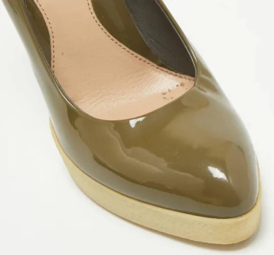 Gucci Vintage Pre-owned Leather heels Green Dames