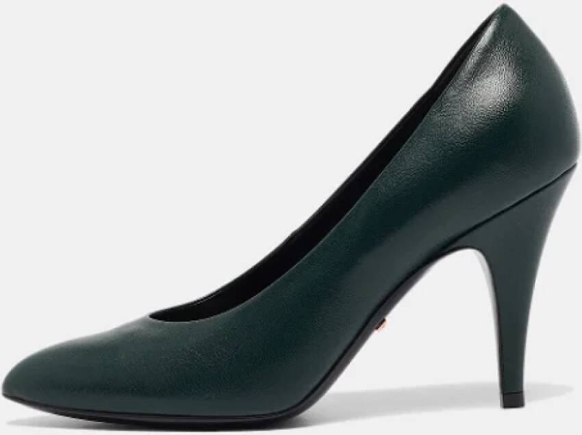 Gucci Vintage Pre-owned Leather heels Green Dames