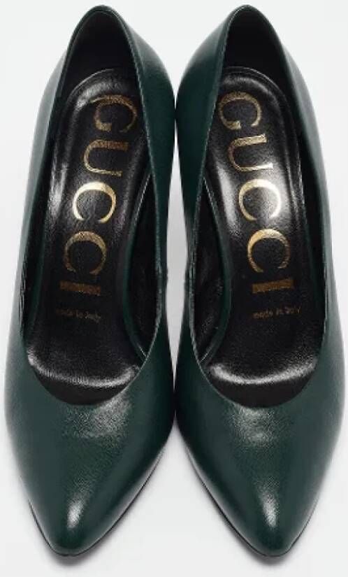 Gucci Vintage Pre-owned Leather heels Green Dames