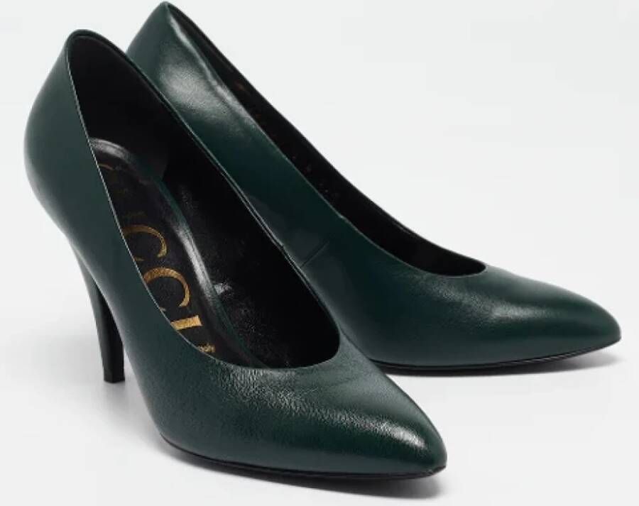 Gucci Vintage Pre-owned Leather heels Green Dames