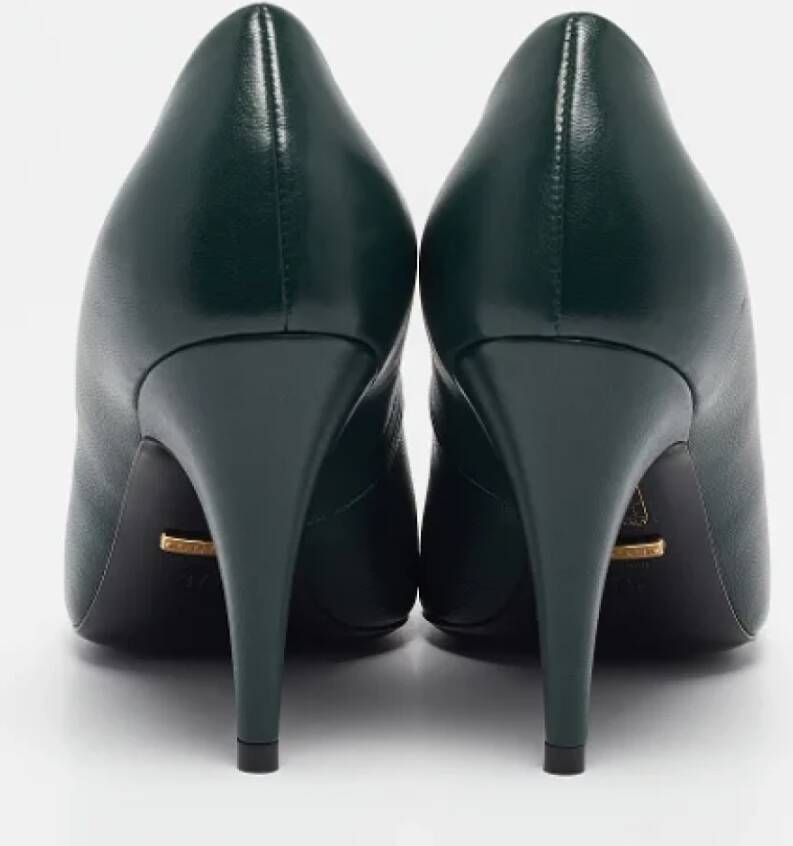 Gucci Vintage Pre-owned Leather heels Green Dames