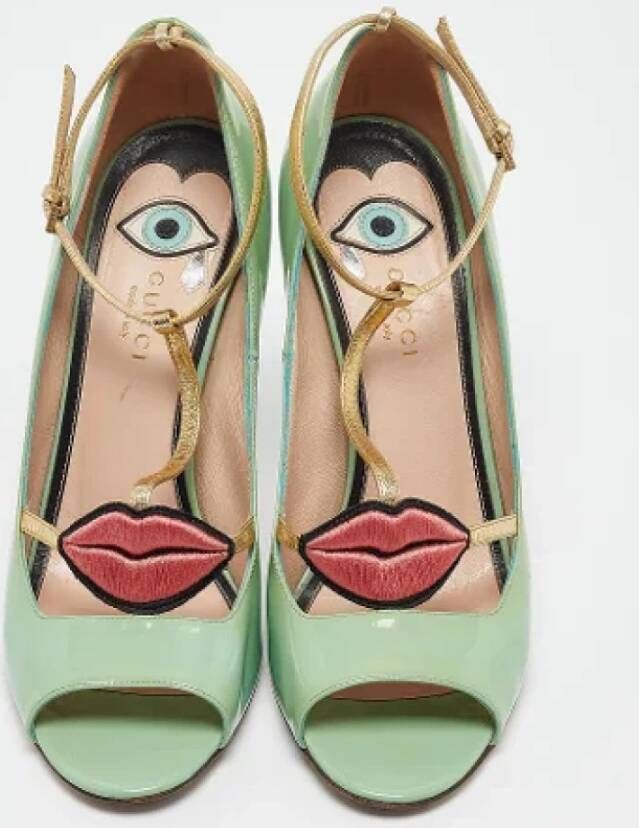 Gucci Vintage Pre-owned Leather heels Green Dames