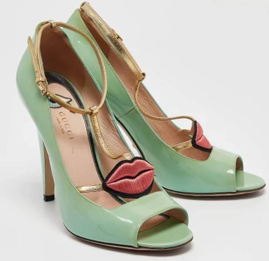 Gucci Vintage Pre-owned Leather heels Green Dames