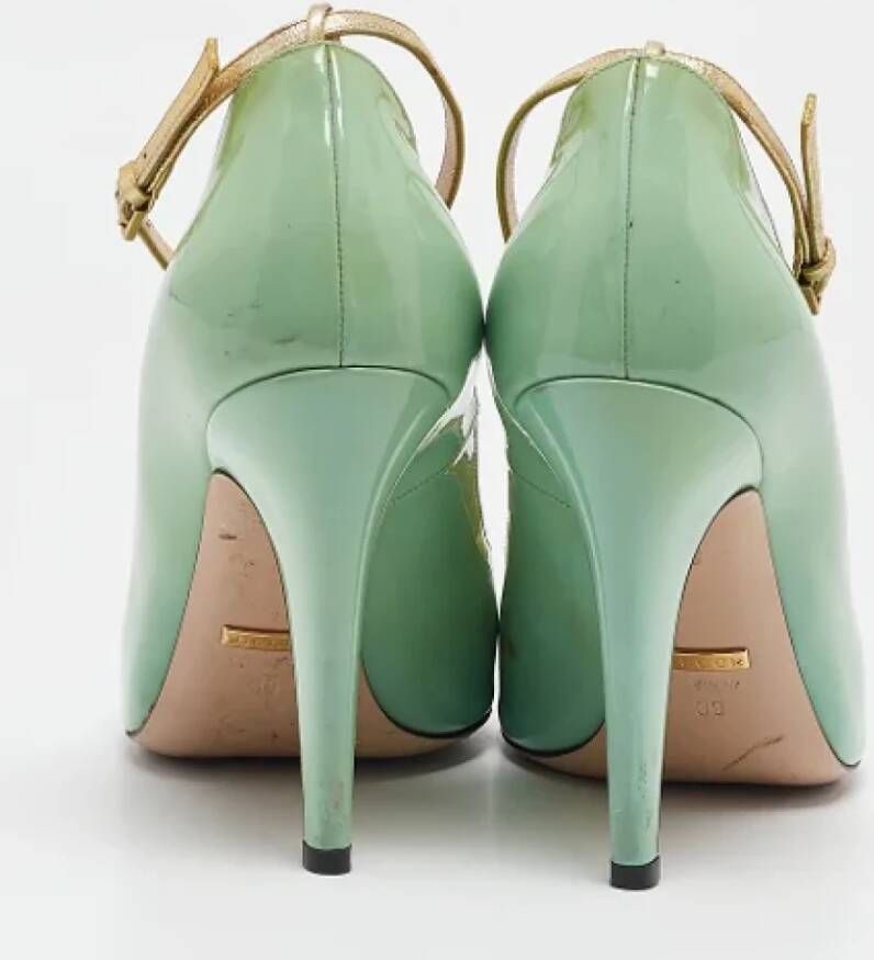 Gucci Vintage Pre-owned Leather heels Green Dames