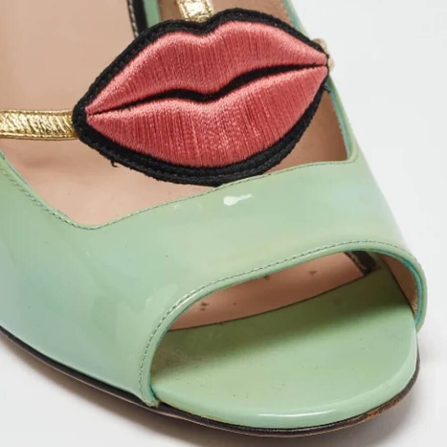 Gucci Vintage Pre-owned Leather heels Green Dames
