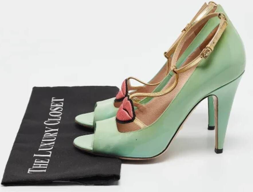 Gucci Vintage Pre-owned Leather heels Green Dames