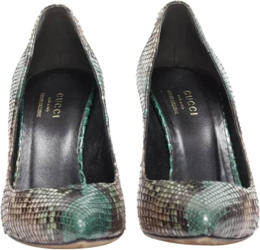 Gucci Vintage Pre-owned Leather heels Green Dames