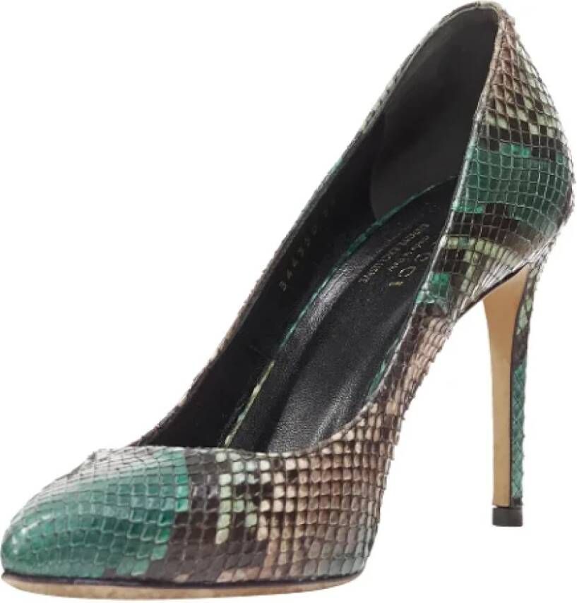 Gucci Vintage Pre-owned Leather heels Green Dames