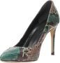 Gucci Vintage Pre-owned Leather heels Green Dames - Thumbnail 4