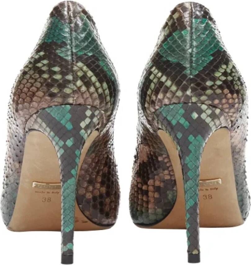 Gucci Vintage Pre-owned Leather heels Green Dames
