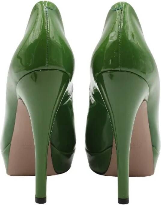 Gucci Vintage Pre-owned Leather heels Green Dames