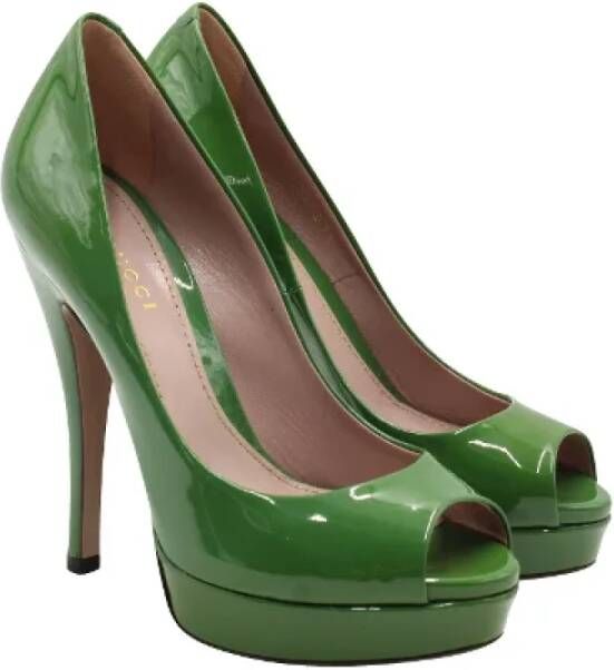 Gucci Vintage Pre-owned Leather heels Green Dames