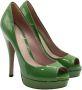 Gucci Vintage Pre-owned Leather heels Green Dames - Thumbnail 4