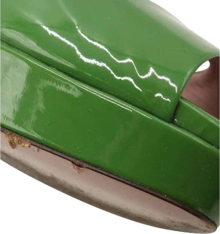 Gucci Vintage Pre-owned Leather heels Green Dames