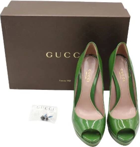 Gucci Vintage Pre-owned Leather heels Green Dames