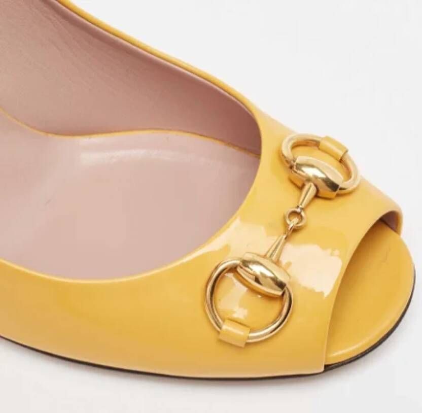 Gucci Vintage Pre-owned Leather heels Orange Dames