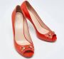 Gucci Vintage Pre-owned Leather heels Orange Dames - Thumbnail 4