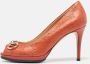 Gucci Vintage Pre-owned Leather heels Orange Dames - Thumbnail 2