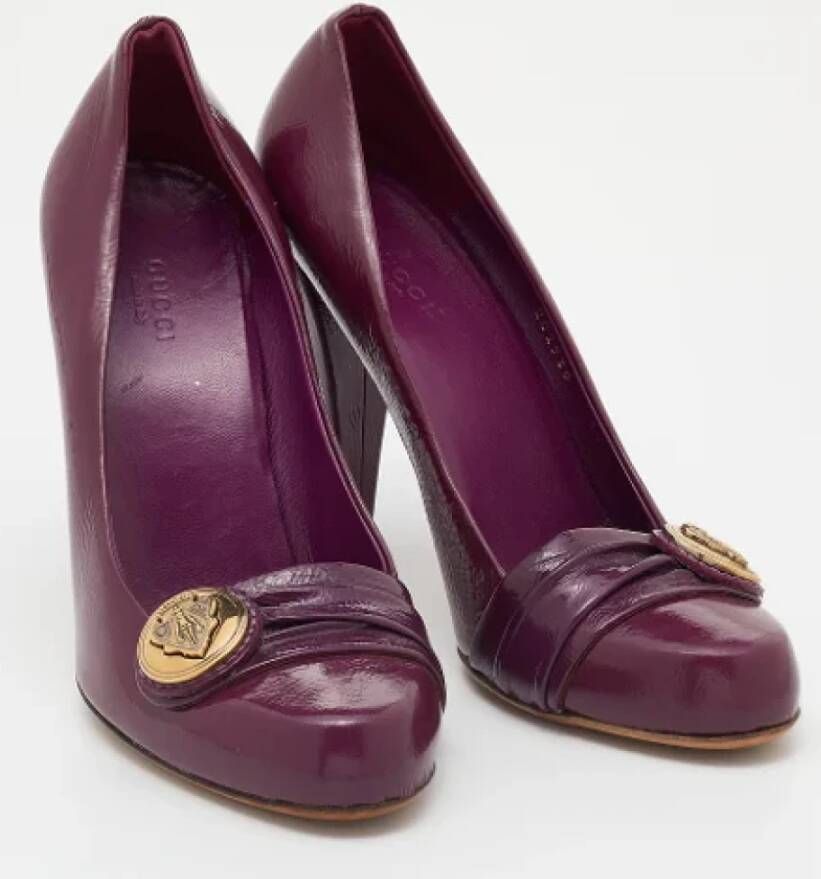Gucci Vintage Pre-owned Leather heels Purple Dames