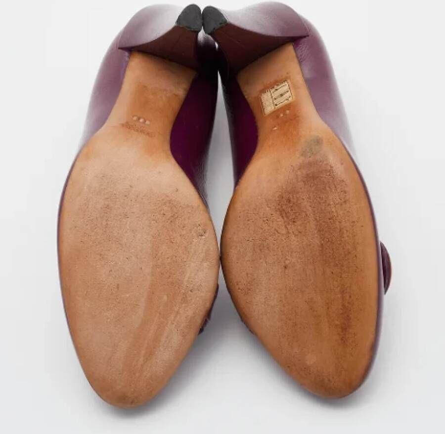 Gucci Vintage Pre-owned Leather heels Purple Dames