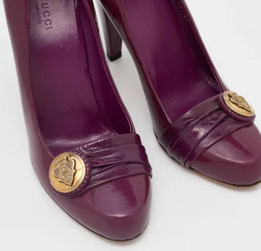 Gucci Vintage Pre-owned Leather heels Purple Dames