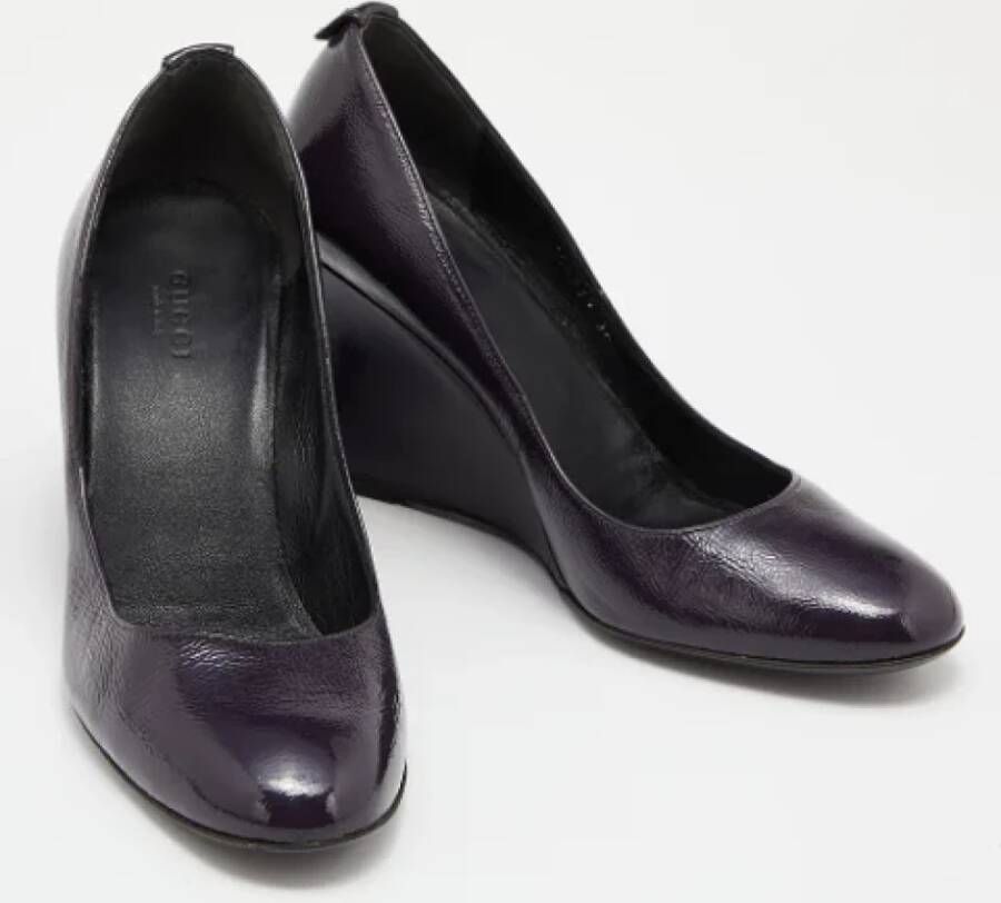 Gucci Vintage Pre-owned Leather heels Purple Dames